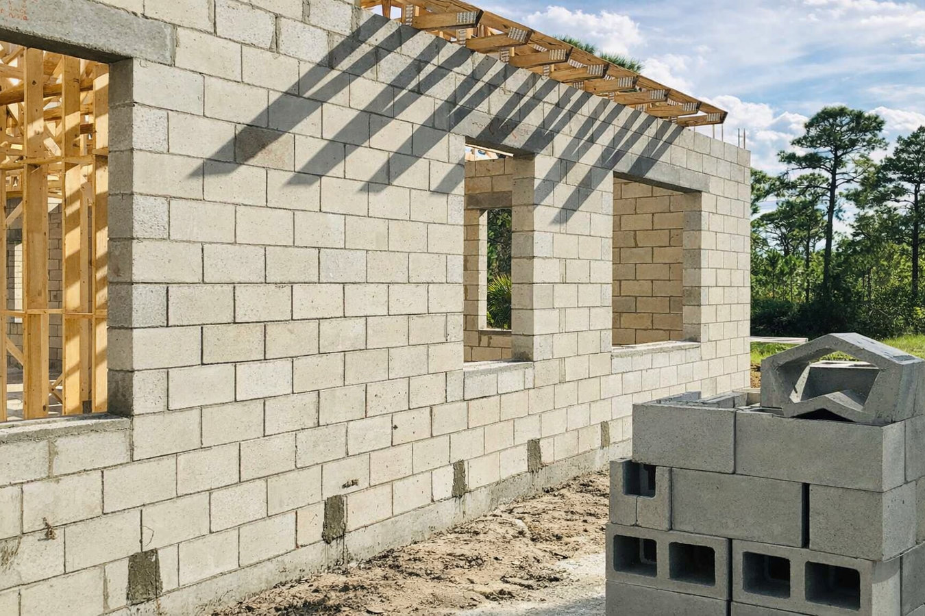 Foundation block wall installation in Claremont, CA